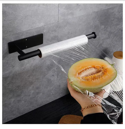 Kitchen Paper Towel Holder Adhesive Tissue Hanger Toilet Roll Paper Dispenser Cabinet Storage Napkin Rack Bathroom Accessories