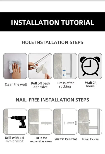 Kitchen Paper Towel Holder Adhesive Tissue Hanger Toilet Roll Paper Dispenser Cabinet Storage Napkin Rack Bathroom Accessories