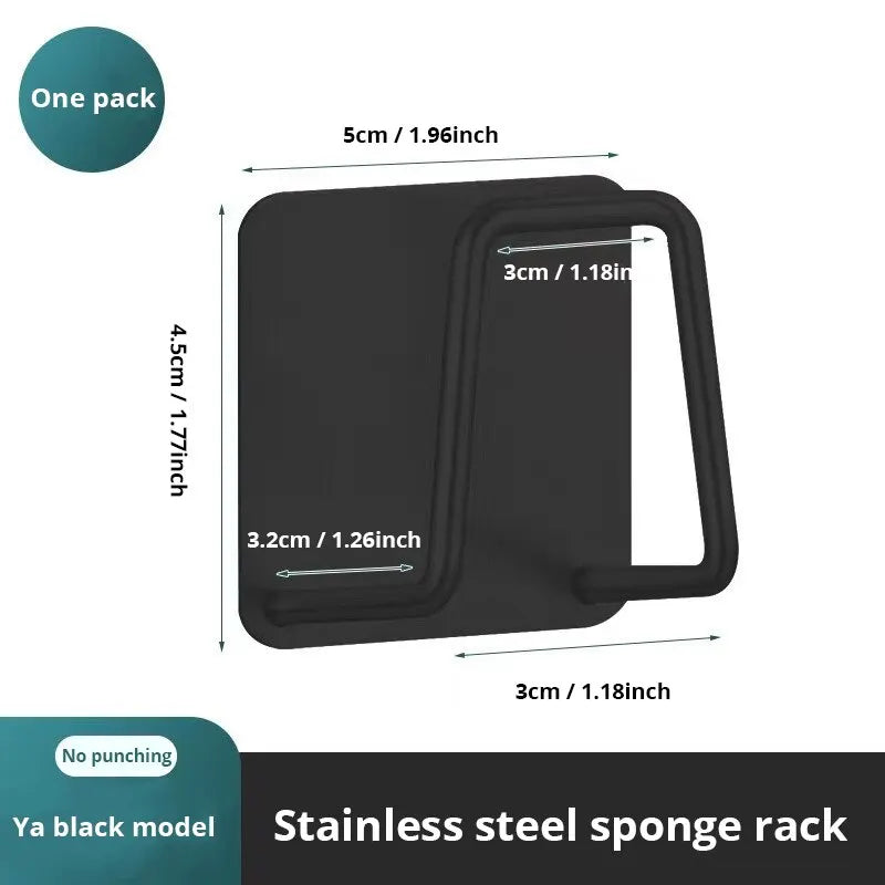 Stainless Steel Sink Sponge Rack For Sponge Steel Wire Ball Draining Paste The Inner Wall Of The Sink Kitchen Supplies