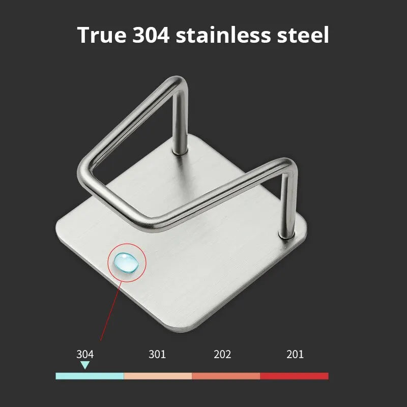 Stainless Steel Sink Sponge Rack For Sponge Steel Wire Ball Draining Paste The Inner Wall Of The Sink Kitchen Supplies