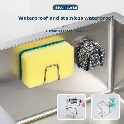Stainless Steel Sink Sponge Rack For Sponge Steel Wire Ball Draining Paste The Inner Wall Of The Sink Kitchen Supplies